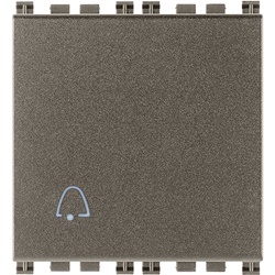 Pulsante 1P NO 10A 2 moduli Metal campanello illuminabile tasto sostituibile