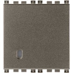Invertitore 1P 16AX 2 moduli Metal illuminabile per lampade con alimentatore integrato