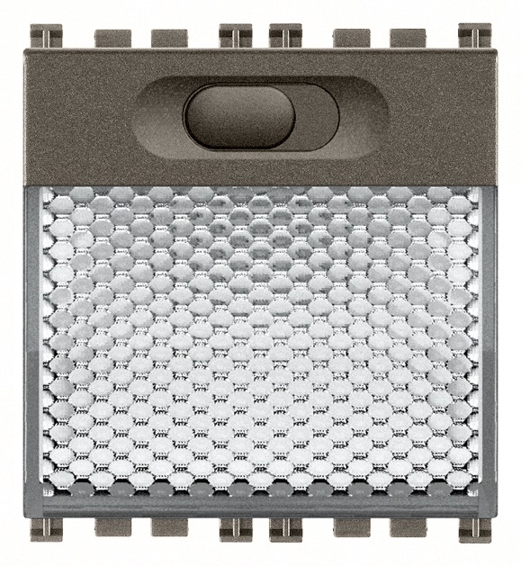 Lampada segnapasso LED 230V Metal luce regolabile 3 livelli 2 moduli alta efficienza