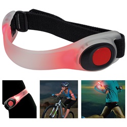 Fascia da braccio LED rossa alta visibilità sicurezza corsa ciclismo regolabile resistente