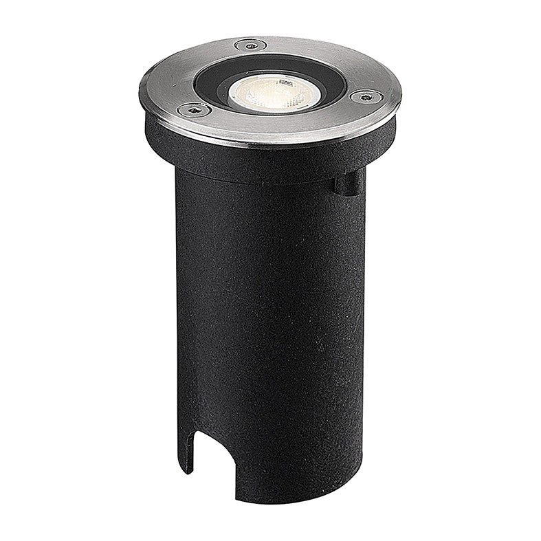 Uplight tondo acciaio LED 1W IP67 calpestabile esterno 3000K CRI80 resistente