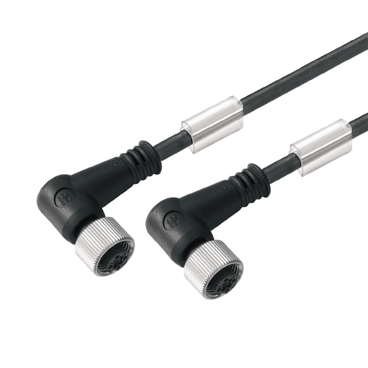 Cavo adattatore sensore-attuatore M12/M12 3 m doppio conduttore connettore maschio diritto