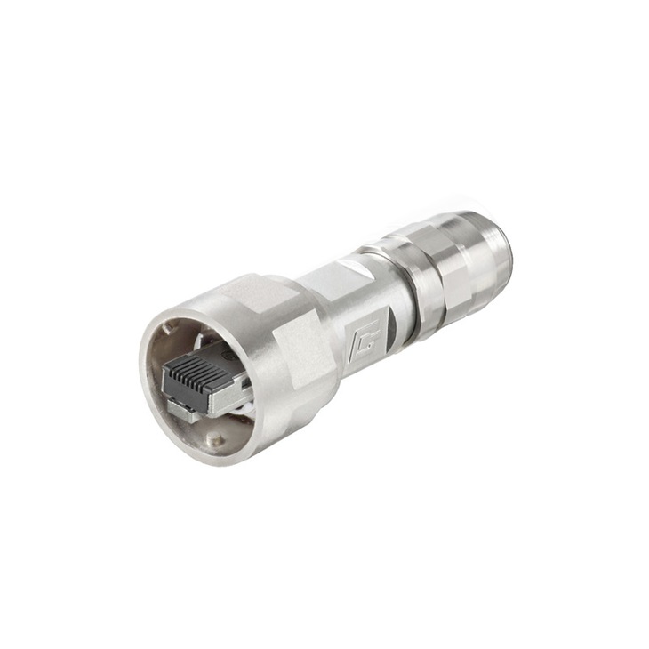 Connettore RJ45 industriale IE-PS-V05M per reti Ethernet affidabili e robuste