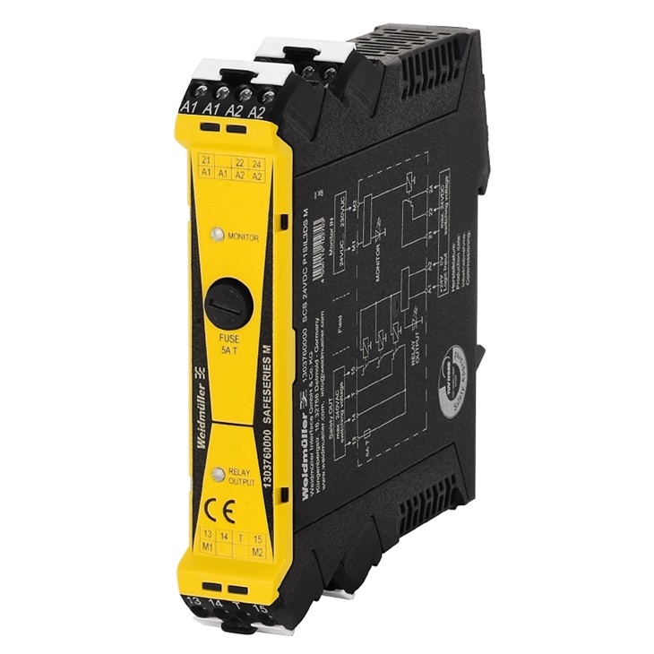 Relè sicurezza 24VDC interfaccia comando per sistemi controllo industriale SIL3