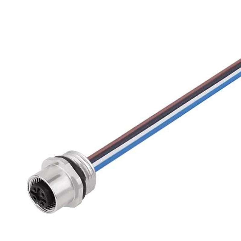 Connettore circolare elettrico M12B 4 poli installazione industriale automazione robusto