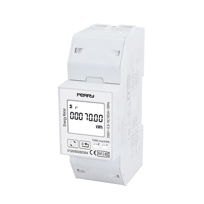 CONTATORE ENERGIA MONOFASE 2 DIN MI