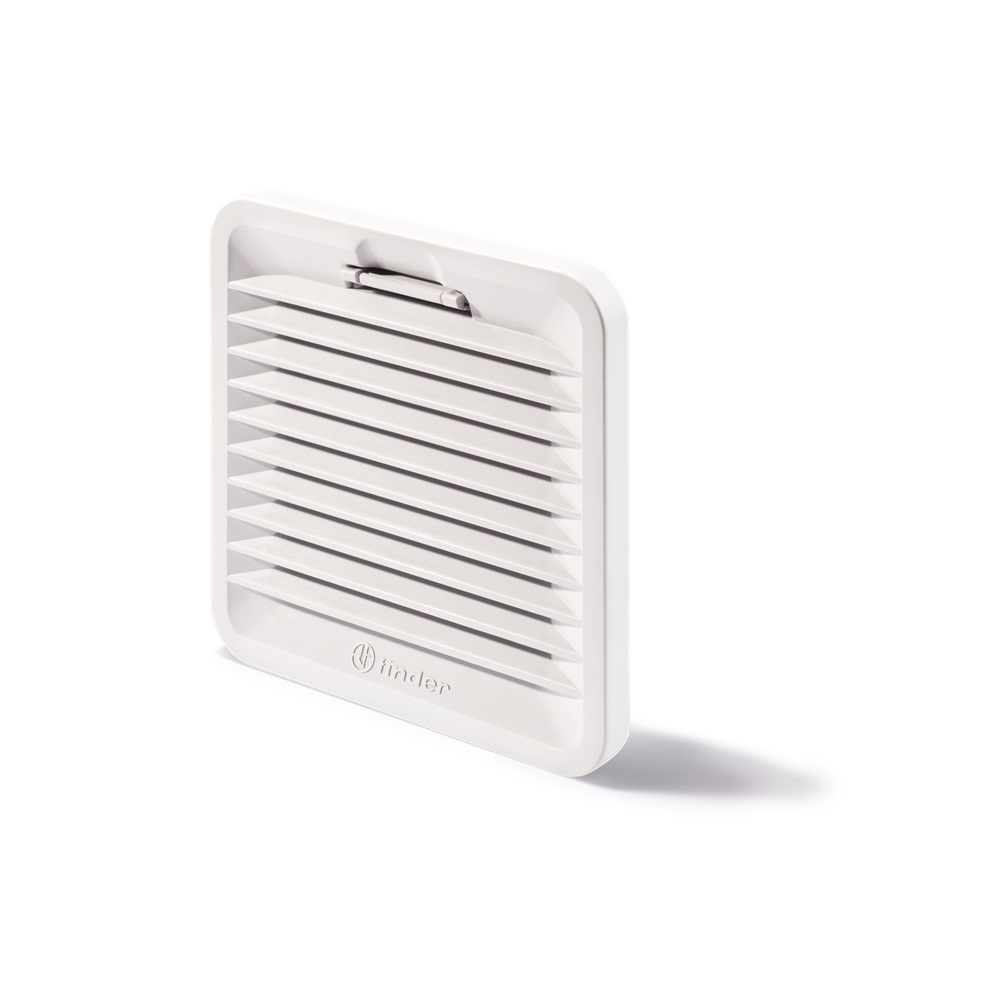 Filtro scarico standard 125x125 mm plastica IP54 con tappeto filtrante per quadri elettrici