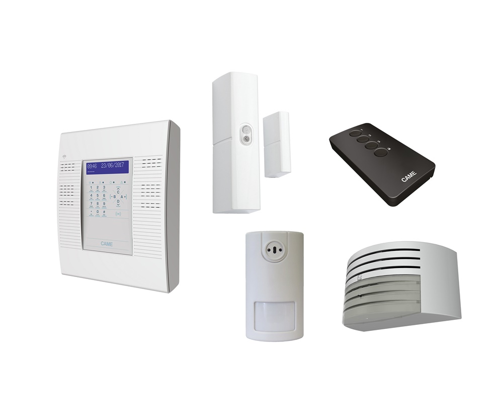 Kit antintrusione radio completo con sensori movimento e telecomando per sicurezza domestica e commerciale