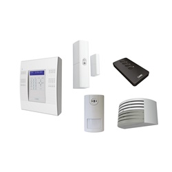 Kit antintrusione radio completo con sensori movimento e telecomando per sicurezza domestica e commerciale