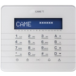 Tastiera bianca radio LCD capacitiva retroilluminata per sistemi sicurezza controllo accessi allarme