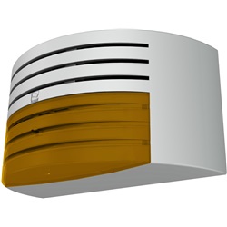 Sirena radio esterno autoalimentata 101dB con lampeggiatore LED alta efficienza per impianti sicurezza residenziali e industriali