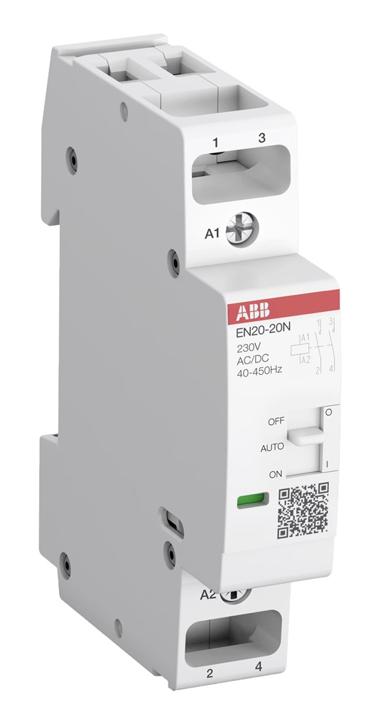 Contattore installazione EN20-20N-01 20A 2NO 24V C.C./C.A. uso civile industriale