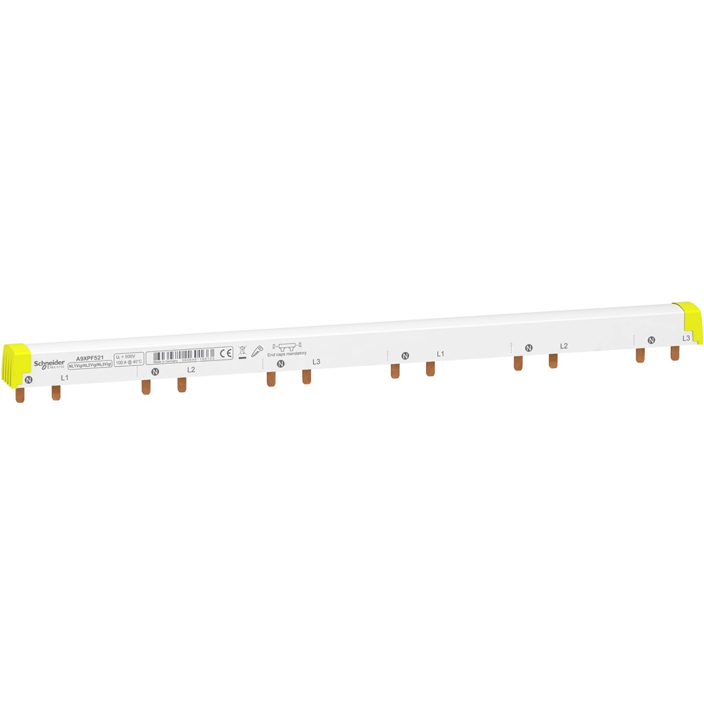 Pettine collegamento tagliabile Acti9 iC60 Vigi 25A 2 poli 21 moduli per installazioni elettriche N, L, Vigi