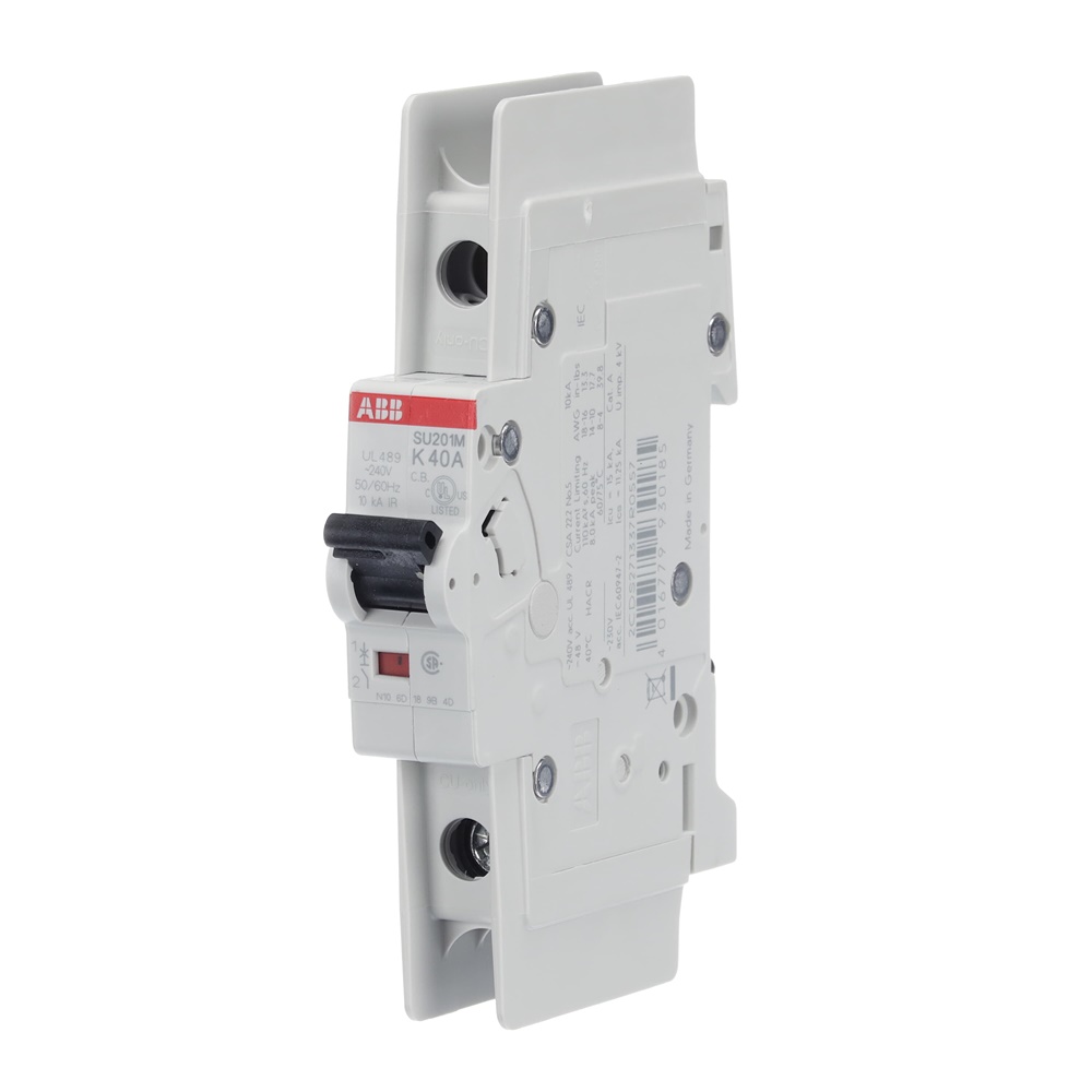 Interruttore Magnetotermico Miniatura SU201M K-Char. 1P 40A 230V AC uso civile e industriale