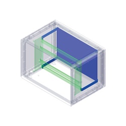 Kit 4 staffe e piastra acciaio spessore 2mm per cestello supporto apparecchi modulari profondità 330 mm