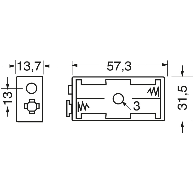 Portabatteria 2 pile stilo materiali resistenti connessione stabile per dispositivi elettrici