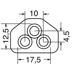 Cavo alimentazione italiano 2m spina C5 3x0,75mm² sicuro affidabile uso domestico e professionale