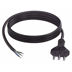 Cavo alimentazione 3 fili 0,75 mm² 2 metri alta qualità per impianti elettrici domestici e professionali