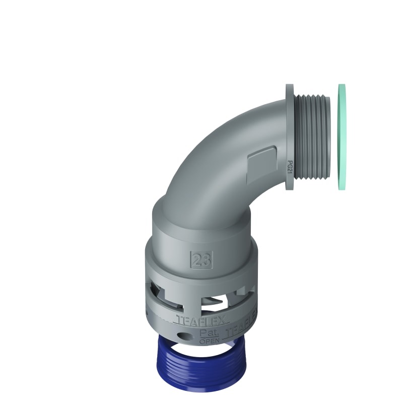 Curva 90°Ip68 Bn23 Pg21 Grigio