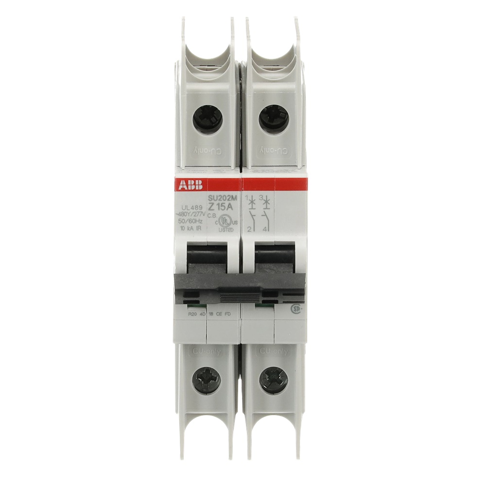 Interruttore Automatico Miniatura SU202M 2 Poli 15A Curva Z 400V AC 11,2kA