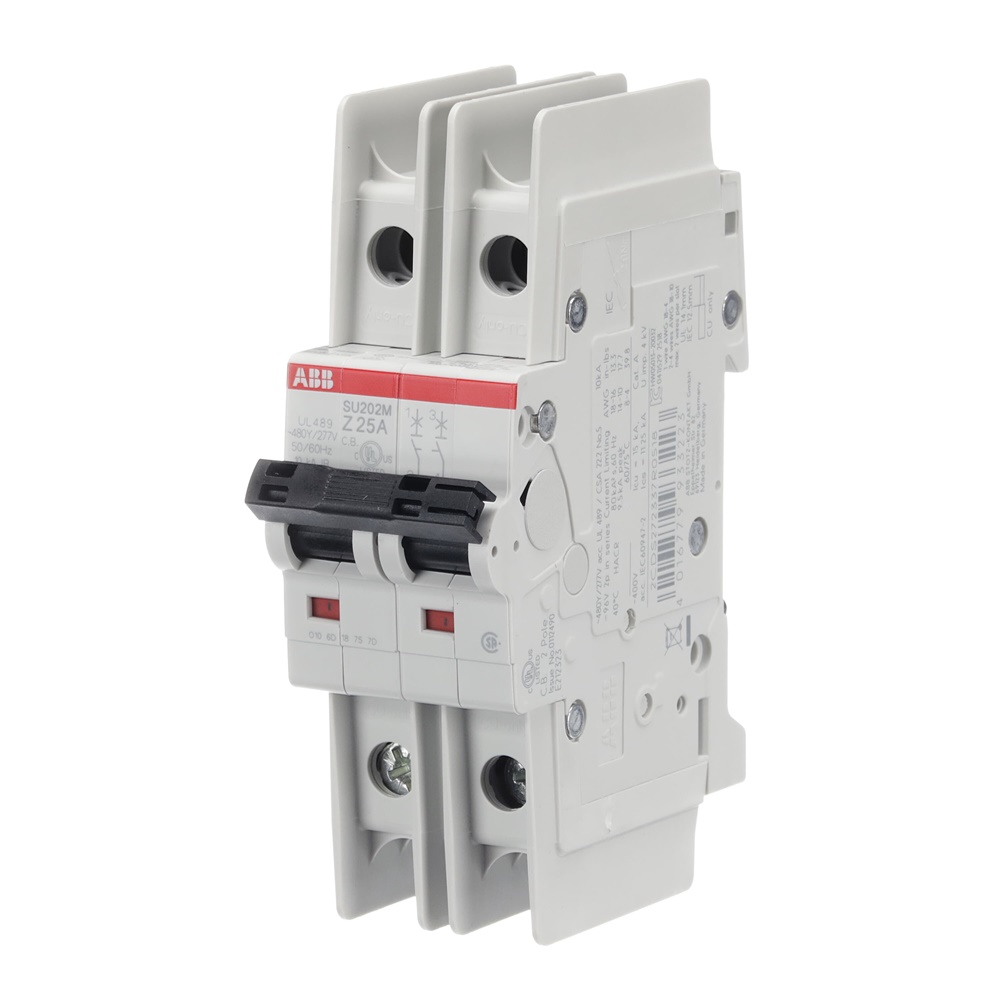 Interruttore Magnetotermico SU200M 2 Poli 25A Z-Caratteristica 400V AC Uso Industriale
