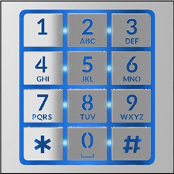 Pannello frontale tastiera accessi compatto retroilluminato IK07 per controllo accessi elettrici
