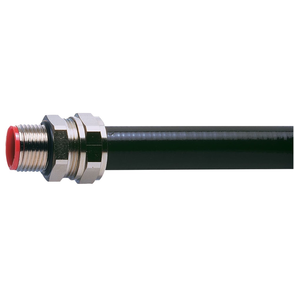 Raccordo diritto nichelato in ottone filettatura M16 per impianti elettrici resistente alla corrosione