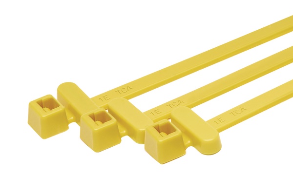 Fascetta nylon 4,6x200 mm RFID HF giallo per identificazione e tracciamento prodotti