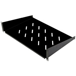 Ripiano fisso 1U 350mm nero supporto stabile per apparecchiature elettriche professionali