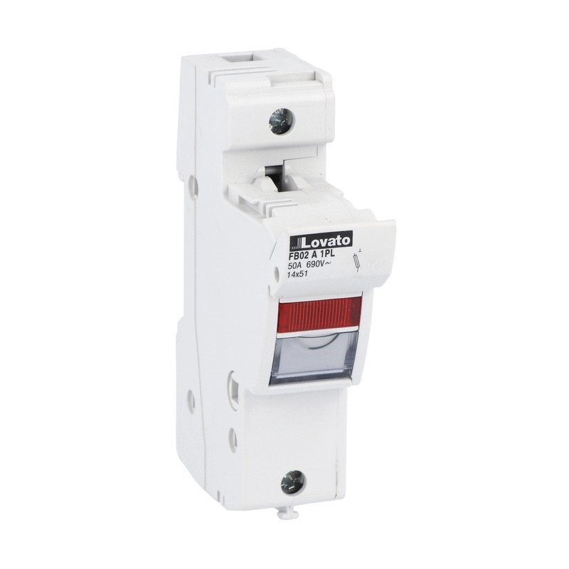 Portafusibili sezionatore 1 polo 14x51mm 50A 690VAC con indicatore luminoso per uso industriale