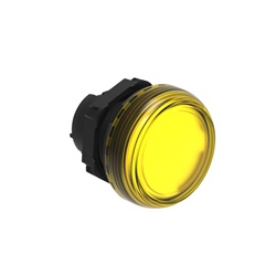 Testa indicatore luminoso giallo Ø22mm serie Platinum senza base fissaggio per segnalazione industriale