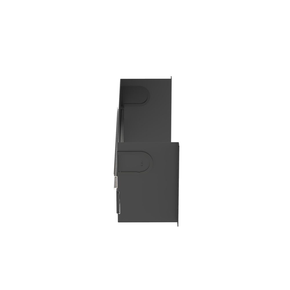 DIN RAIL BRACKET,19IN,4RU,BLK,EA