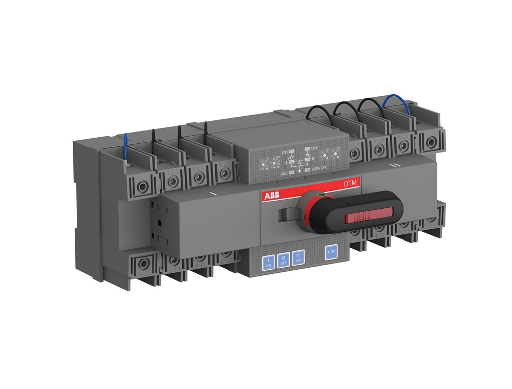 Interruttore automatico trasferimento motorizzato 4 poli open transition per impianti elettrici residenziali e industriali