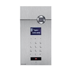 Serie 3one6 - Pulsantiera video da incasso in acciaio inox AISI 316, 15 pulsanti sense, sistema ViP, LCD, tastiera braille, IK08, H.264