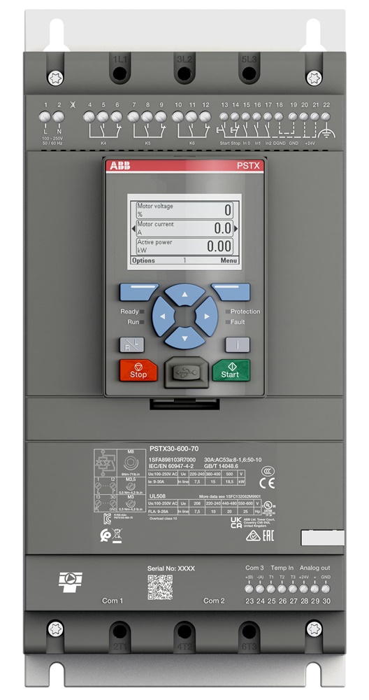 Avviatore graduale PSTX30-600-70 30A 208-600V AC controllo motori industriali pompe ventilatori compressori