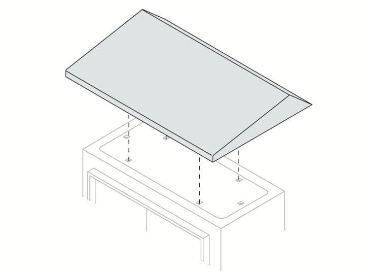 Tetto paraspruzzi 800x300 mm resistente protezione apparecchiature elettriche esterno