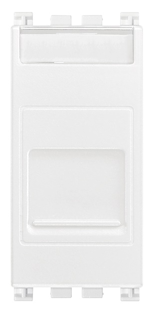 Adattatore portello antipolvere RJ45 Keystone bianco per connessioni rete