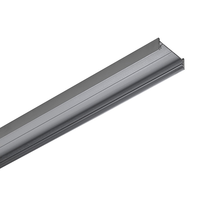 Profilo alluminio grigio 2m per strip LED parete plafone versatilità installazione