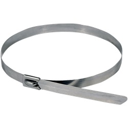 Fascetta stringicavo inox 4,6x201 mm bloccaggio a scatto ambienti corrosivi