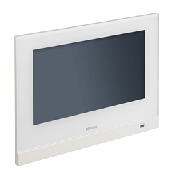 Touch screen 7” HOMETOUCH per controllo domotico integrato impianti videocitofonici e gestione funzioni smart casa colore bianco