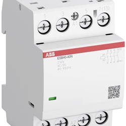 Contattore installazione ESB40-20N-01 40A 2NO 24V CC/CA controllo carichi singoli e trifase