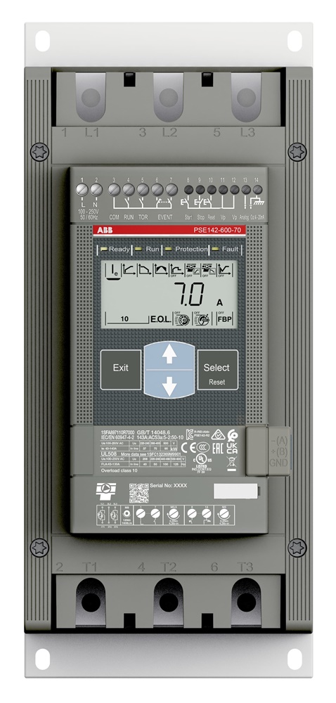 Softstarter PSE142-600-70 143A 208-600V AC controllo avvio motori industriali pompe ventilatori compressori