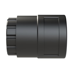 Raccordo femmina PA6 M25 NW23 IP66 nero per impianti industriali ed esterni