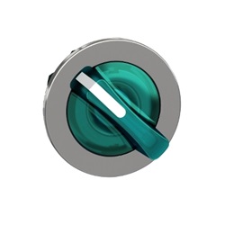 Testa selettore luminoso verde filopannello 2 posizioni con ritorno- per LED universale- Ø30