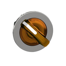 Testa selettore luminoso arancione filopannello 2 posizioni con ritorno- per LED universale- Ø30