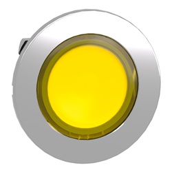 Testa lampada spia gialla filopannello- per LED universale- Ø30