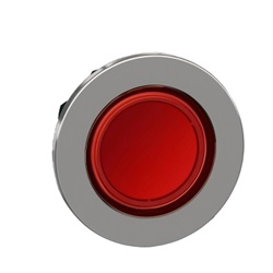 Testa pulsante luminoso  rosso filopannello- per LED universale- Ø30
