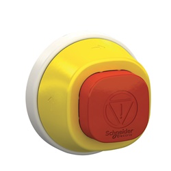 Harmony XB5, testa fungo arresto di emergenza rosso , in plastica, girare per sbloccare, luminoso rosso, 24Vac/dc, Ø 22mm