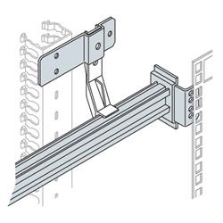 Kit guida DIN rail montaggio su telaio rack 19 pollici profondità 25 moduli per applicazioni industriali