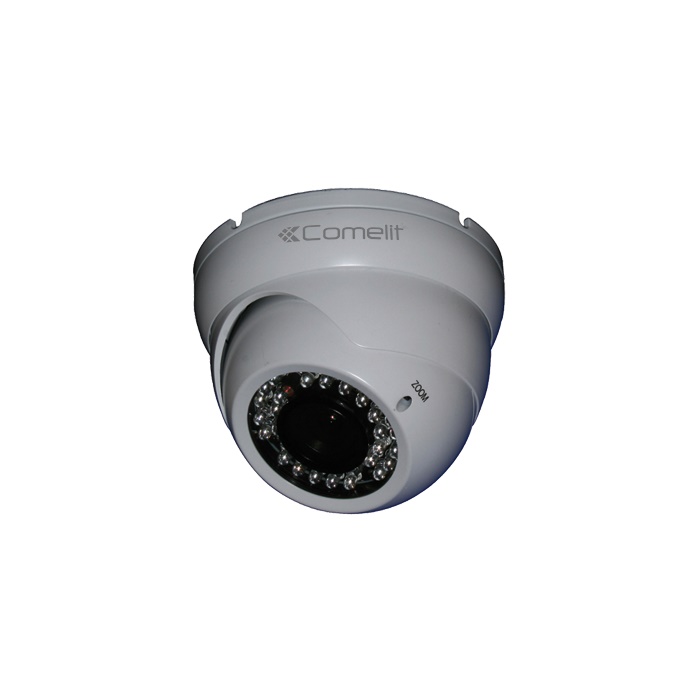 Telecamera AHD minidome HD, ottica varifocal 2.8-12mm, IR 35m, contenitore IP66